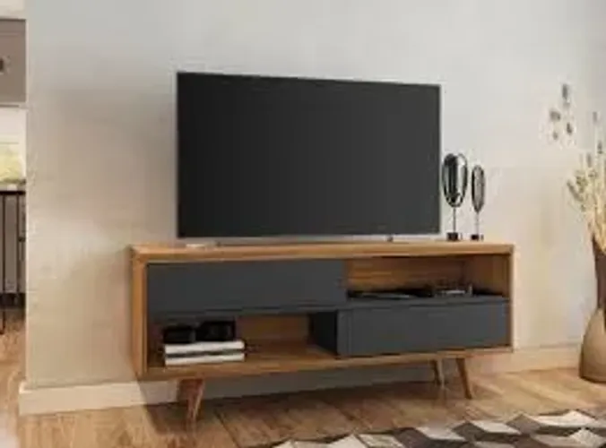 Rack NT 1180 2Pts Freijo.Preto Notavel - Entrega Rápida! 