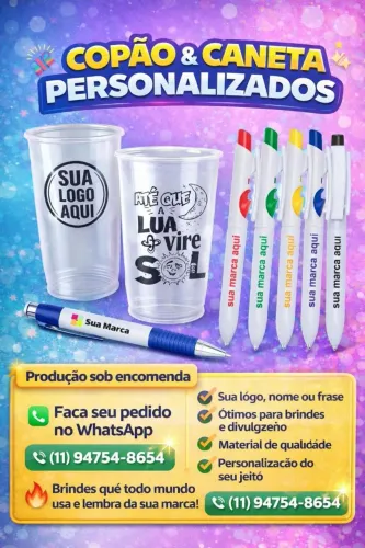 Copos descartáveis personalizado