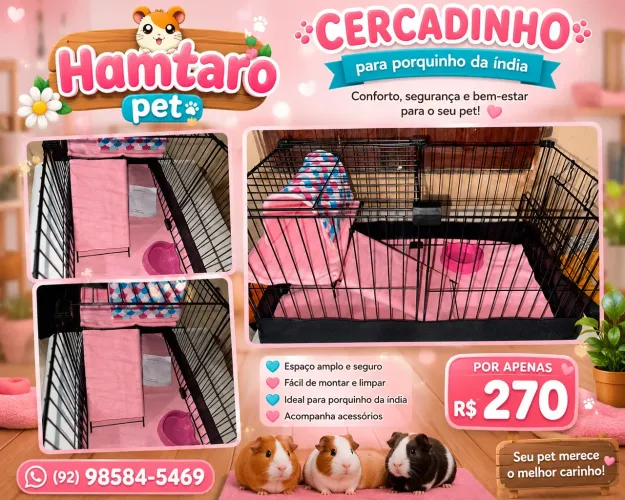 Cercadinho para porquinho da índia