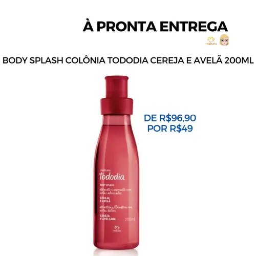 Body Splash Colônia Cereja e Avelã Natura Tododia