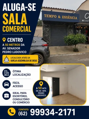 Sala comercial 50 metros da av Pedro Ludovico
