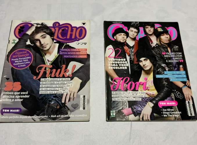 Kit 2 revistas Capricho Fiuk e Hori