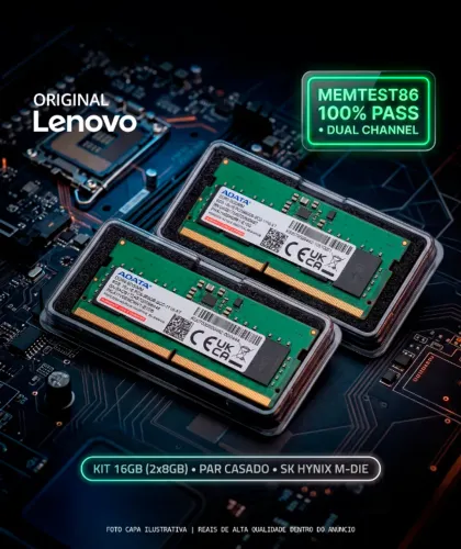 Kit 16GB (2x8GB) DDR5 5600MHz Par Casado SK Hynix A-Die (MemTest86 100% PASS) | Notebook