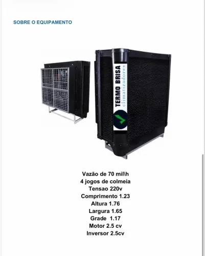 Vendo climatizador industrial abaixo do que paguei