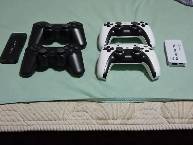 4 controles gamestick para retirada de peças e gamestick