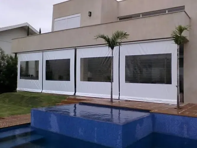 Toldo cortina obs 200 reais o metro quadrado em tds ass cores com visor ou sem visor .?