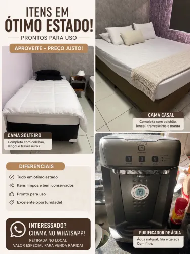 Cama casal / solteiro e filtro