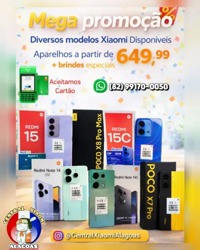 Xiaomi Redmi Note 15 Pro 5G, Poco X8 Pro Max 5G e Diversos Modelos Disponíveis 