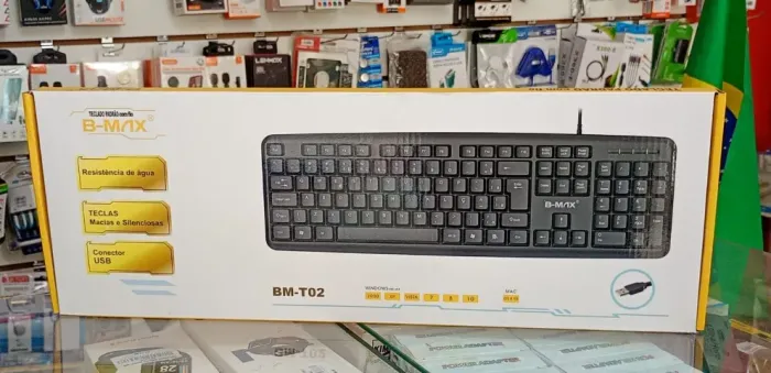 Teclado Com Fio USB Resistente à Água - Novo