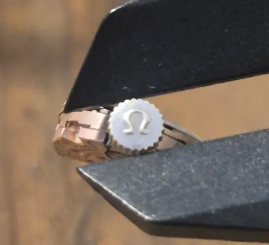 Coroa Omega Original Vintage 3,9mm Prateada Aço - Anos 70/90 - Reposição e Restauração