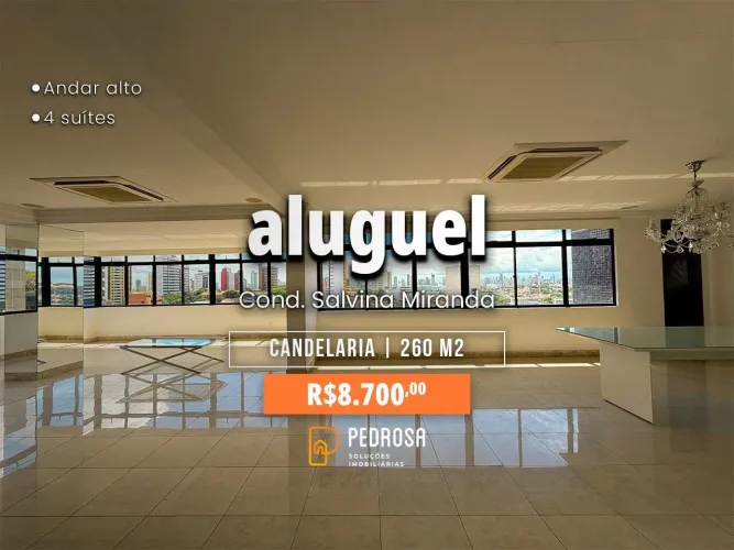 Apartamento para aluguel com 260 m2 - 4 quartos - no bairro de Candelária/Natal - 4 vagas