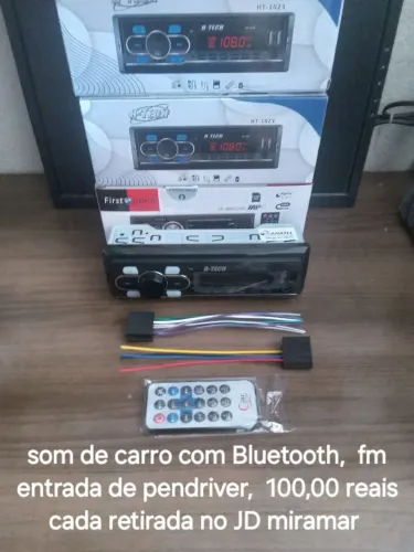 Som automotivo com Bluetooth 
