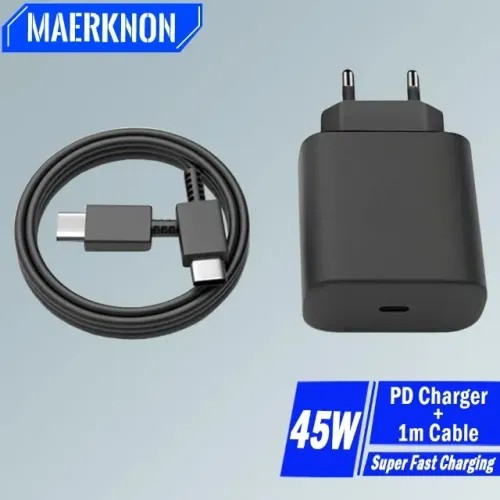 Carregador Maerknon Celular Turbo Power 45w Usb-c Com Tipo C S22, S23, S24, S25 Ultra