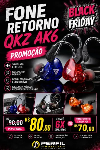 Fone de ouvido Qkz Ak6 promoção