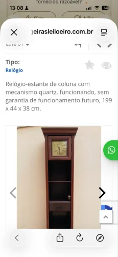 Relógio coluna chão relíquia 