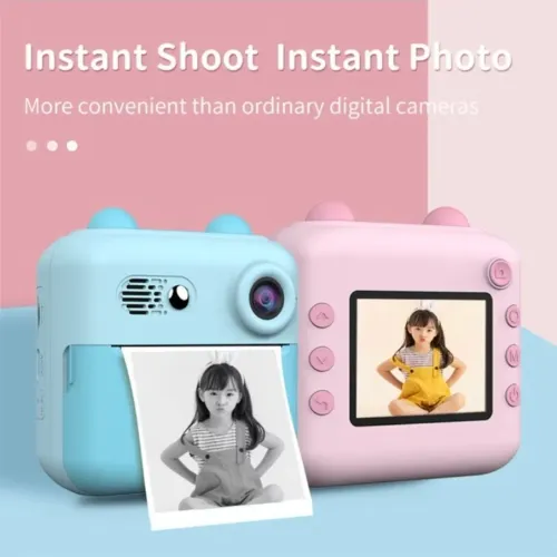 Câmera De Impressão Instantânea Para Crianças Vídeo Fotografia Digital NOVA
