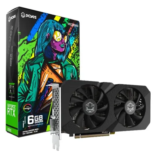 Placa de Vídeo RTX 3050 6GB GDDR6 PCYES Projeto Edge - Nova Lacrada Garantia