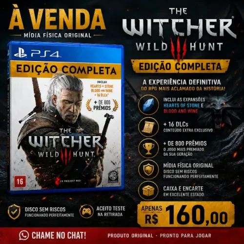 The Witcher 3 Wild Hunt Edição Completa PS4 Original