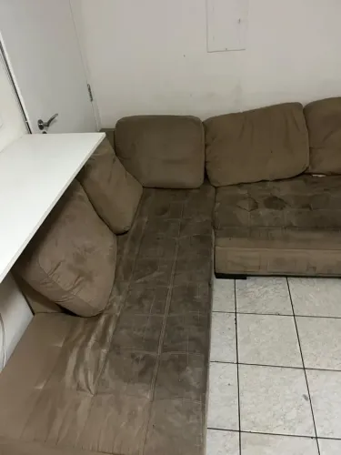 Sofá de Canto em L para 5 a 6 Lugares com Chaise Extensão Lateral