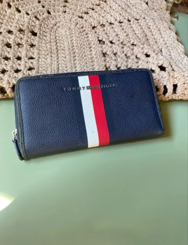 (Original) Carteira Tommy Hilfiger Feminina Azul Marinho