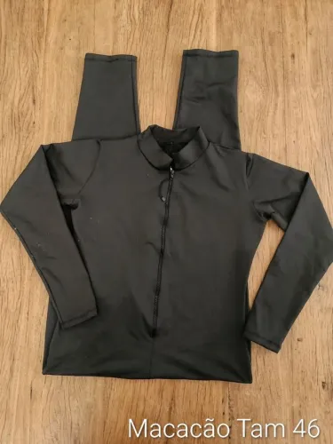 Macacão Fitness / Natação Preto - Tamanho 46 (Moda Modesta / Hidro)