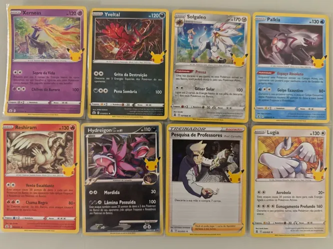 8 Cartas Pokémon 25 anos