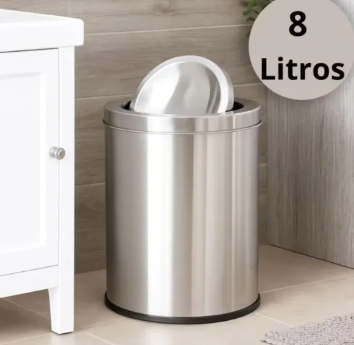 Lixeiras Inox Basculantes 8 Litros 
