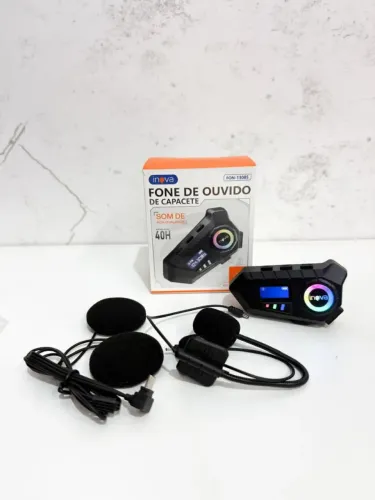 Fone bluetooth para capacete aberto ou fechado 