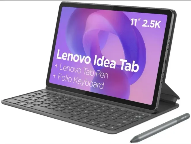 Tablet Lenovo Idea Tab com Capa Teclado e Caneta 8GB RAM 128GB 11" Android
