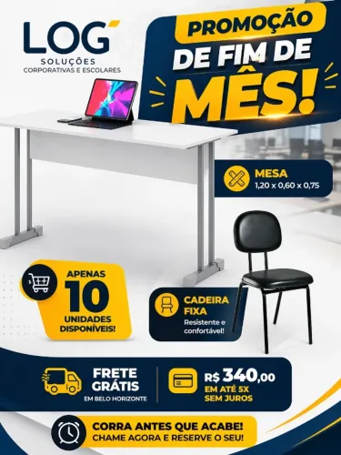 conjunto mesa e cadeira escritorio
