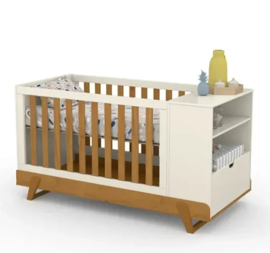 Berço Americano Multifuncional BKids - Transforma em Mini Cama, Mesa Kids, Baú e Lousa