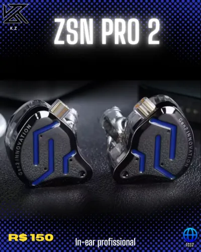 fone kz zsn pro 2 NOVO