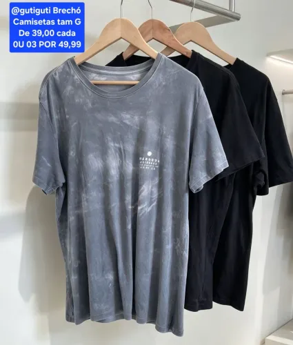 Camiseta tam G 03 peças por 50,00