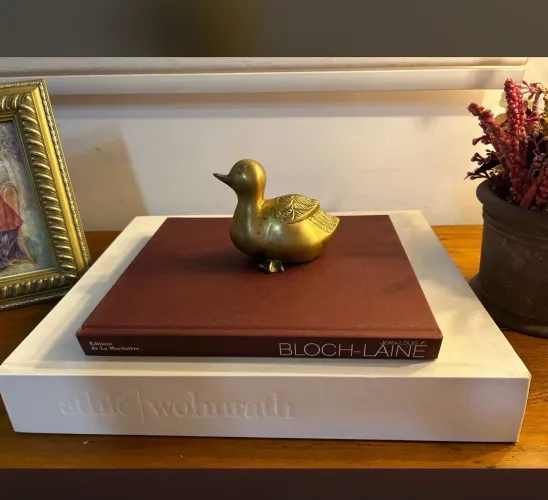 Pato decorativo em bronze