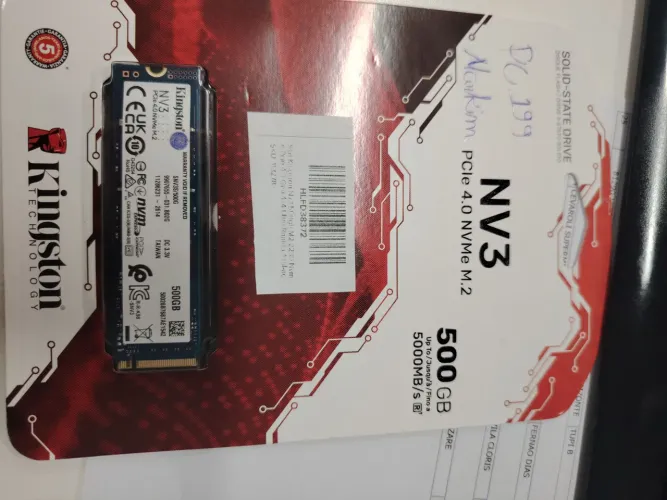 Ssd Kingston NV3 500gb M2 2280 Nvme Pcie 4.0 Gen 4x4 Azul-aço