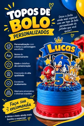 TOPOS DE BOLO PERSONALIZADOS