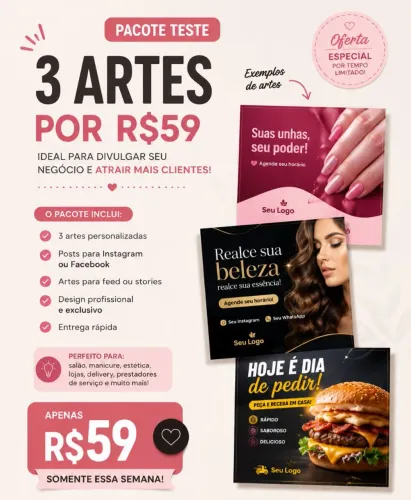 Panfletos e artes para redes sociais - Promoção 
