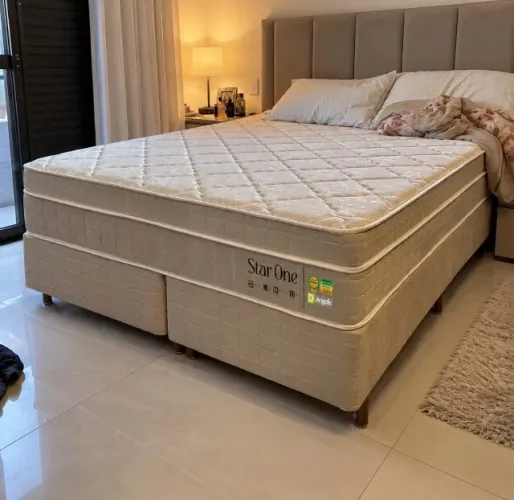 Colchão de Casal Suporta 140kg Cada Lado (Produto Novo)