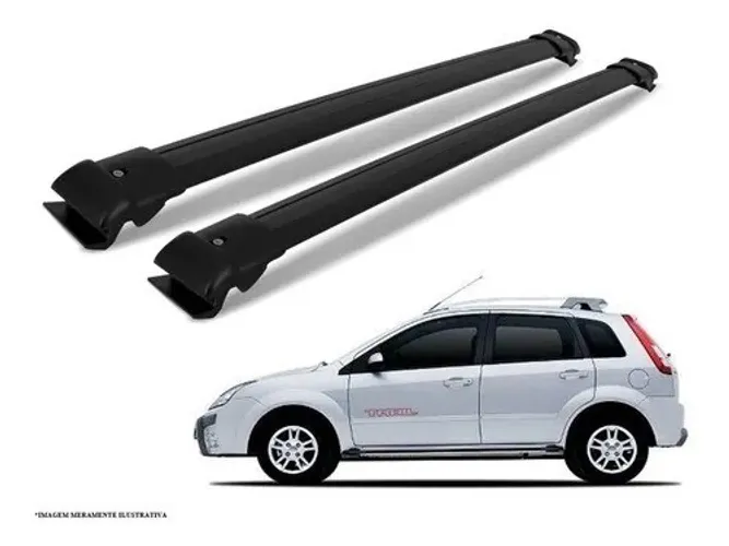 Travessa Teto Alumínio Ford Fiesta Trail Rack Projecar - Preto