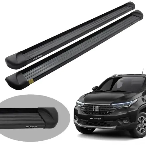 Estribo Track alumínio preto Strada 2021 a 2025