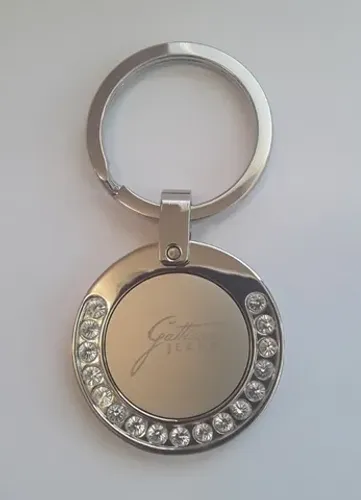 Chaveiro italiano Gattinoni de luxo com cristais. Novo.