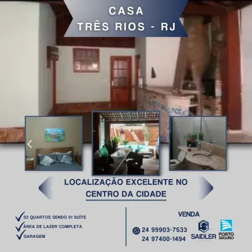 Casa a venda no Centro de Três Rios RJ
