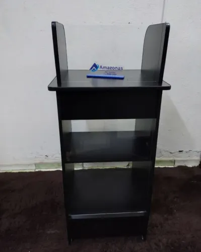 Balcão novo MDF preto com gaveta 