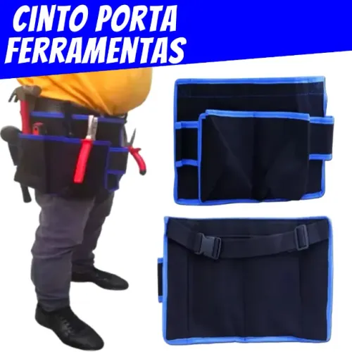 Cinto Porta Ferramenta Pochete Cartucheira Ajustável em Lona _ FE18