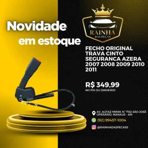 Fecho Trava Cinto de Segurança Original Azera 2007 2008 2009 2010 2011