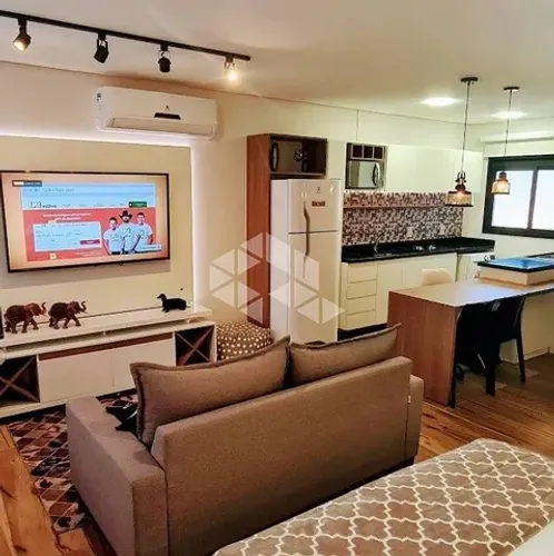 Apartamento a venda no Menino Deus em Porto Alegre, estilo estúdio, pronto pra locação Air