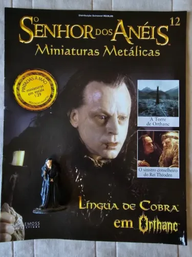 Miniatura Língua de Cobra 12 Senhor dos Aneis Eaglemoss com revista