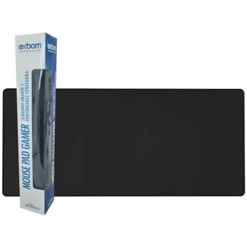 Mousepad Gamer Exbom Sem Estampa Preto MP-7035C25 700x350x3mm (Speed) - WZetta