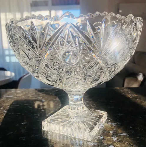 Fruteira em cristal Bohemia