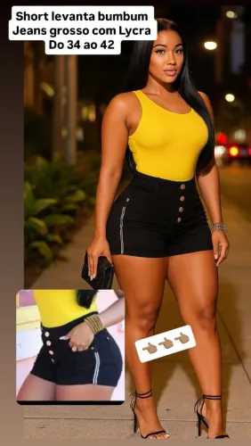 Short jeans levanta bumbum no jeans de alta qualidade 